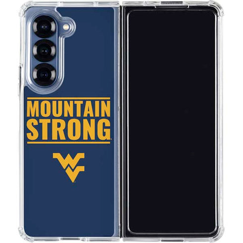 West Virginia University Yellow Galaxy Z Fold6 Clear Case