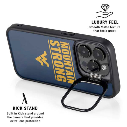 West Virginia University Yellow iPhone 13 Pro Kickstand Case