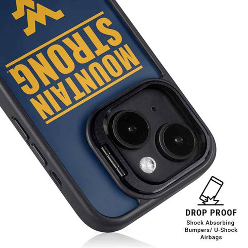 West Virginia University Yellow iPhone 14 Plus Kickstand Case
