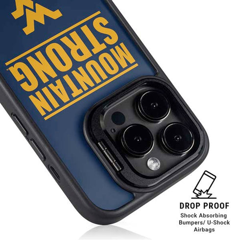 West Virginia University Yellow iPhone 14 Pro Kickstand Case