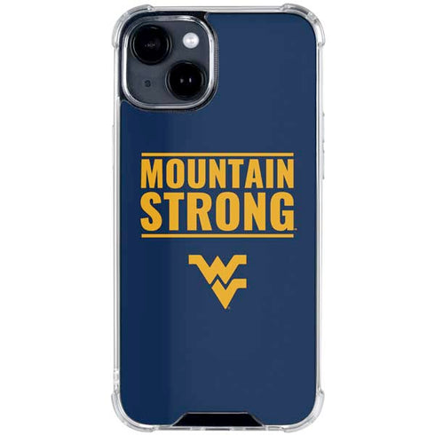 West Virginia University Yellow iPhone 15 Clear Case