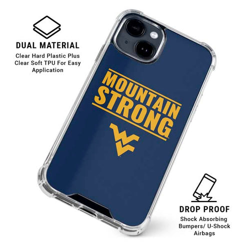 West Virginia University Yellow iPhone 15 Clear Case