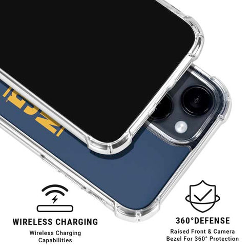 West Virginia University Yellow iPhone 15 Clear Case