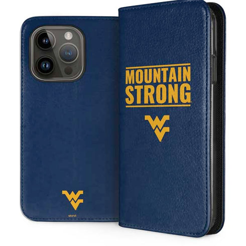 West Virginia University Yellow iPhone 15 Pro Folio Case