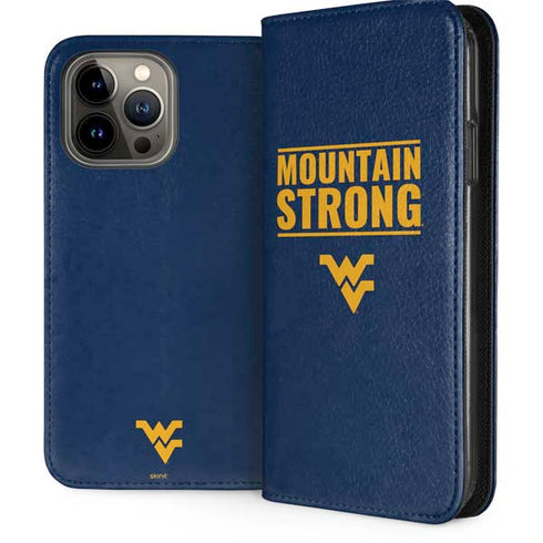 West Virginia University Yellow iPhone 15 Pro Max Folio Case