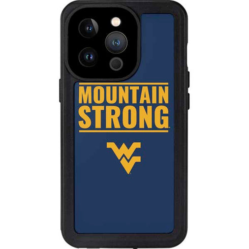 West Virginia University Yellow iPhone 15 Pro Waterproof Case
