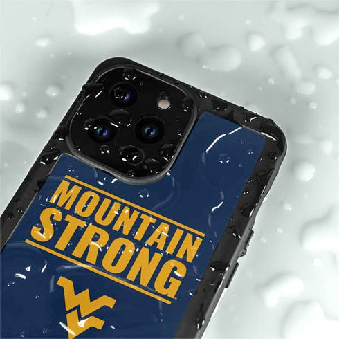 West Virginia University Yellow iPhone 15 Pro Waterproof Case