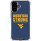 West Virginia University Yellow iPhone 16 Plus Clear Case