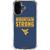 West Virginia University Yellow iPhone 16 Plus Clear Case