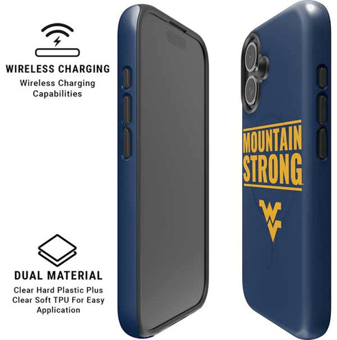 West Virginia University Yellow iPhone 16 Plus Magsafe Impact Case