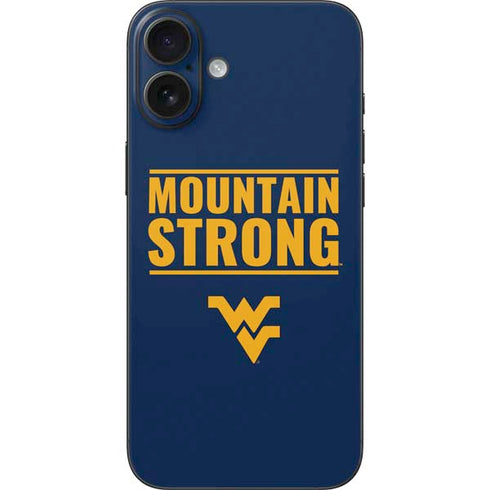 West Virginia University Yellow iPhone 16 Plus Skin