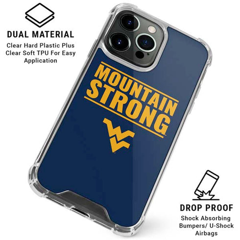 West Virginia University Yellow iPhone 16 Pro Clear Case