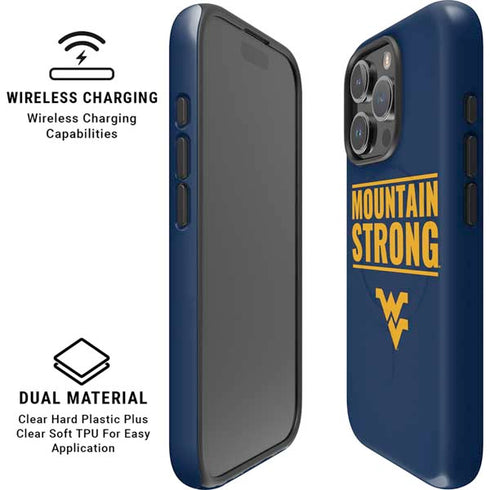 West Virginia University Yellow iPhone 16 Pro Magsafe Impact Case