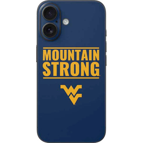West Virginia University Yellow iPhone 16 Skin