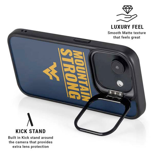 West Virginia University Yellow iPhone 16e Kickstand Case