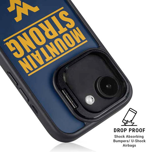 West Virginia University Yellow iPhone 16e Kickstand Case