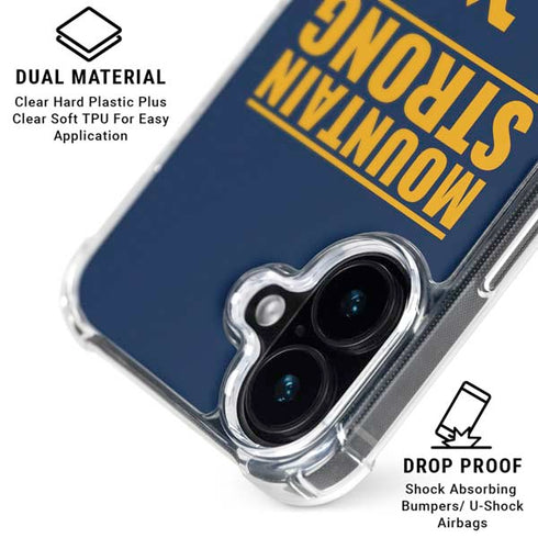 West Virginia University Yellow iPhone 17 Clear Case