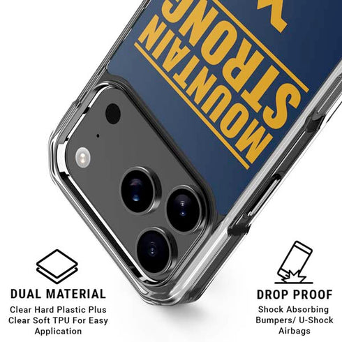 West Virginia University Yellow iPhone 18 Pro Clear Case