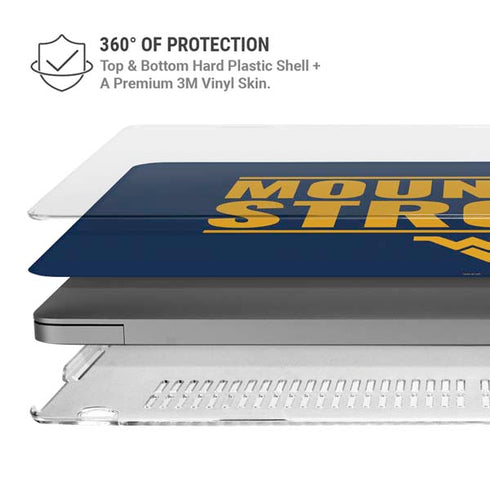 West Virginia University Yellow MacBook Pro 14in (2021-24) Case plus Skin