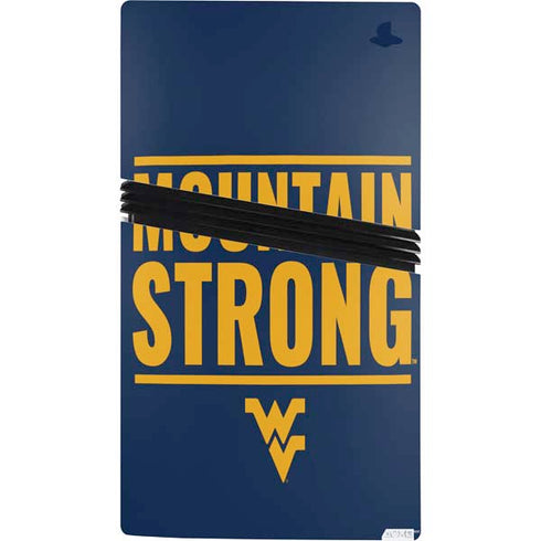 West Virginia University Yellow PS5 Pro Console Skin