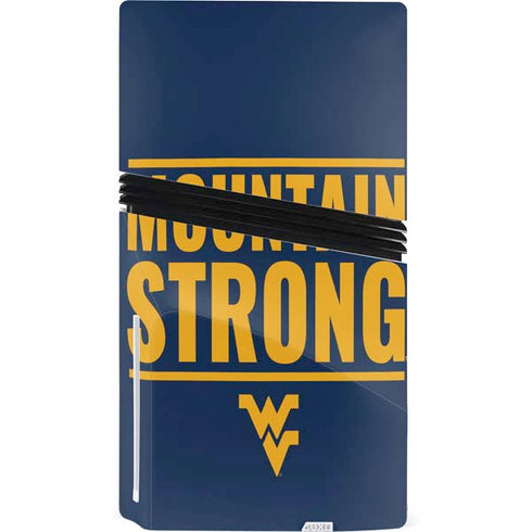 West Virginia University Yellow PS5 Pro Disk Bundle Skin