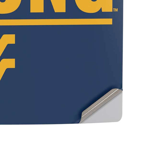 West Virginia University Yellow PS5 Pro Disk Console Skin