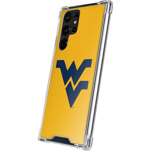 West Virginia University Yellow Background Galaxy S23 Ultra Clear Case