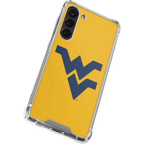 West Virginia University Yellow Background Galaxy S24 FE Clear Case