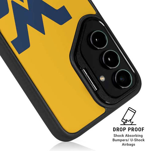 West Virginia University Yellow Background Galaxy S25 Ultra Kickstand Case