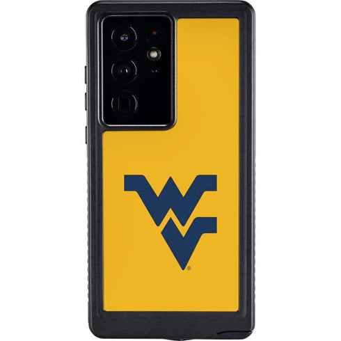 West Virginia University Yellow Background Galaxy S24 Ultra Waterproof Case