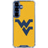 West Virginia University Yellow Background Galaxy S25 Clear Case