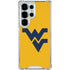 West Virginia University Yellow Background Galaxy S25 Ultra Clear Case