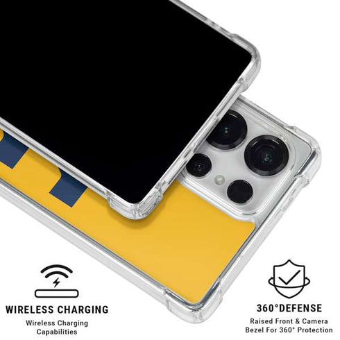 West Virginia University Yellow Background Galaxy S25 Ultra Clear Case