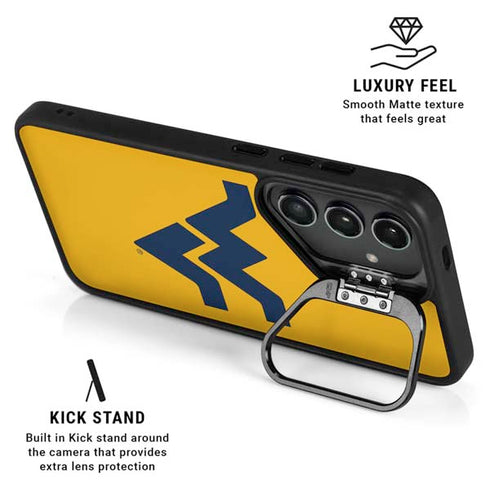 West Virginia University Yellow Background Galaxy S26 Plus Kickstand Case