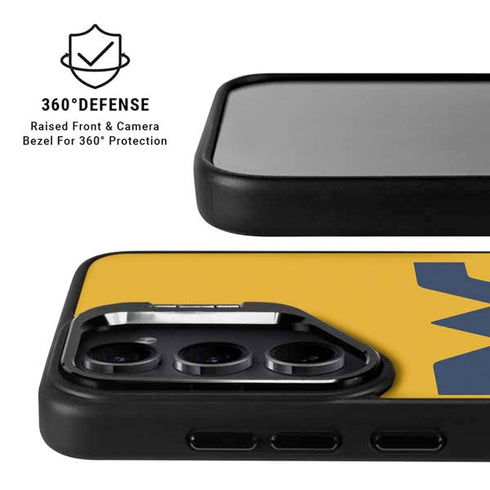 West Virginia University Yellow Background Galaxy S26 Plus Kickstand Case