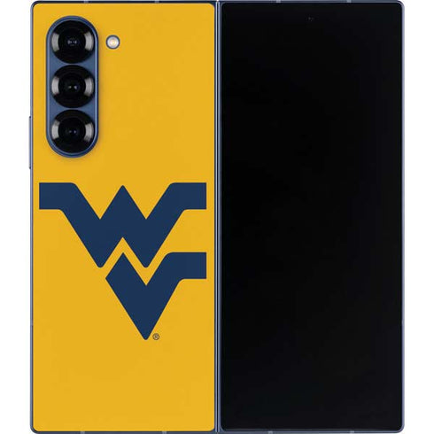 West Virginia University Yellow Background Galaxy Z Fold6 Skin