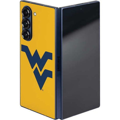 West Virginia University Yellow Background Galaxy Z Fold6 Skin