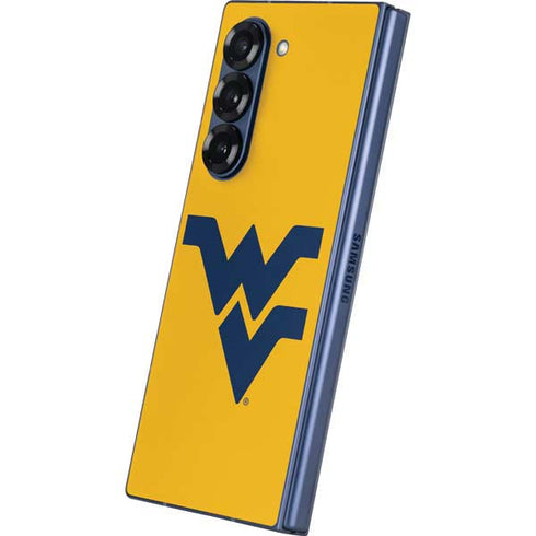 West Virginia University Yellow Background Galaxy Z Fold6 Skin
