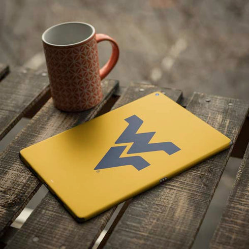 West Virginia University Yellow Background iPad Skins