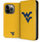 West Virginia University Yellow Background iPhone 14 Pro Folio Case
