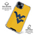 West Virginia University Yellow Background iPhone 15 Clear Case