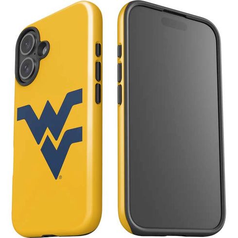 West Virginia University Yellow Background iPhone 16 Impact Case