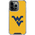 West Virginia University Yellow Background iPhone 16 Pro Clear Case