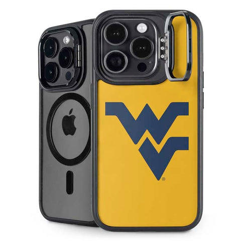 West Virginia University Yellow Background iPhone 16 Pro Kickstand Case