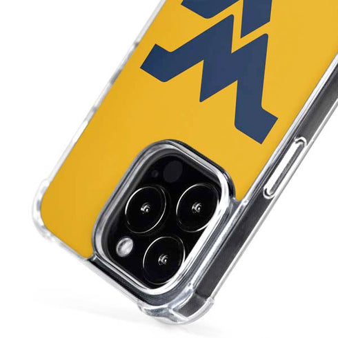 West Virginia University Yellow Background iPhone 16 Pro Max MagSafe Case
