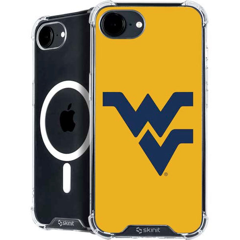 West Virginia University Yellow Background iPhone 16e MagSafe Case