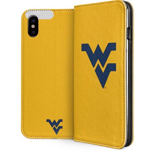 West Virginia University Yellow Background iPhone 8 Folio Case