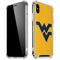 West Virginia University Yellow Background iPhone X/XS Clear Case