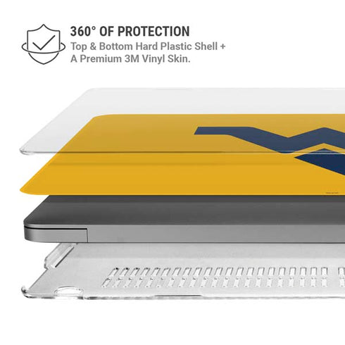 West Virginia University Yellow Background MacBook Pro 14in (2021-24) Case plus Skin