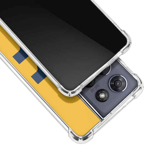 West Virginia University Yellow Background Moto G 5G (2025) Clear Case